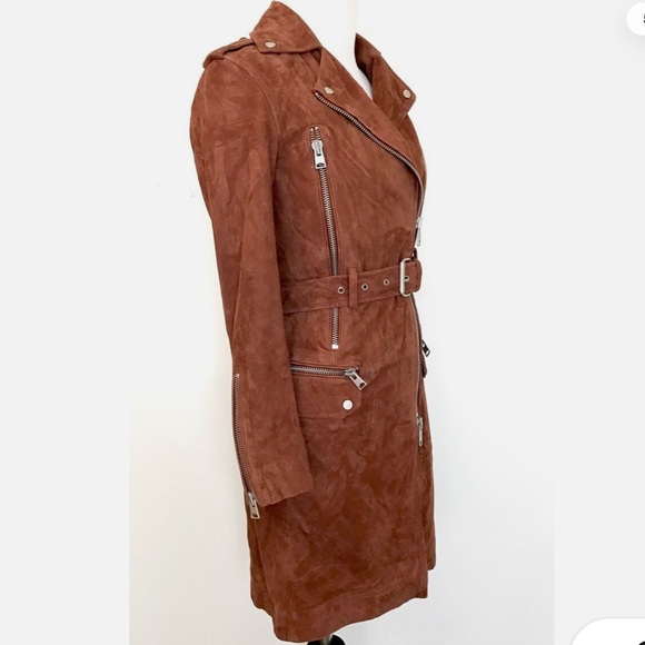 Worn Once! ALL SAINTS ‘Chilltern’ Suede Jacket - Picture 5 of 9